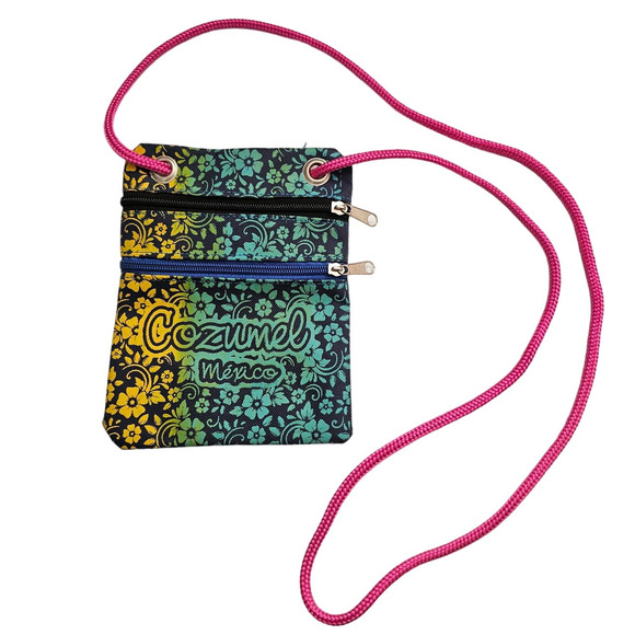 None Handbags - Cozumel Mexico Crossbody Travel Bag Small Purse Zip
